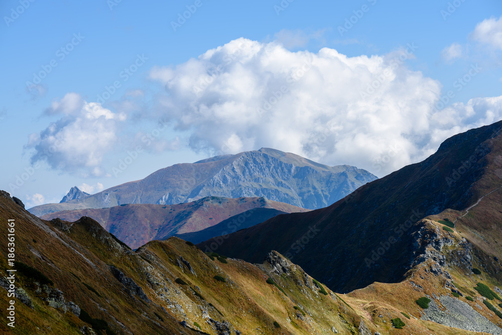 slovakian carpathian mountains in autumn.