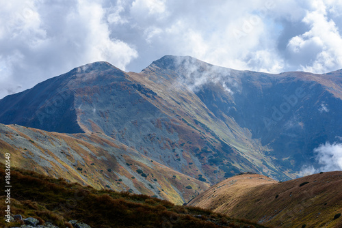 slovakian carpathian mountains in autumn.