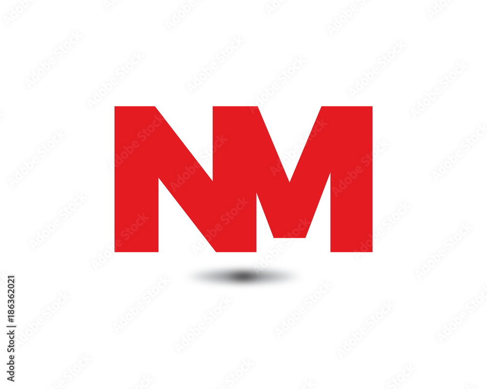 Obraz premium nm letter logo