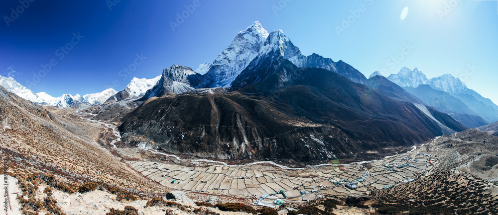 Fototapeta Great mountains on Himalayas in Nepal