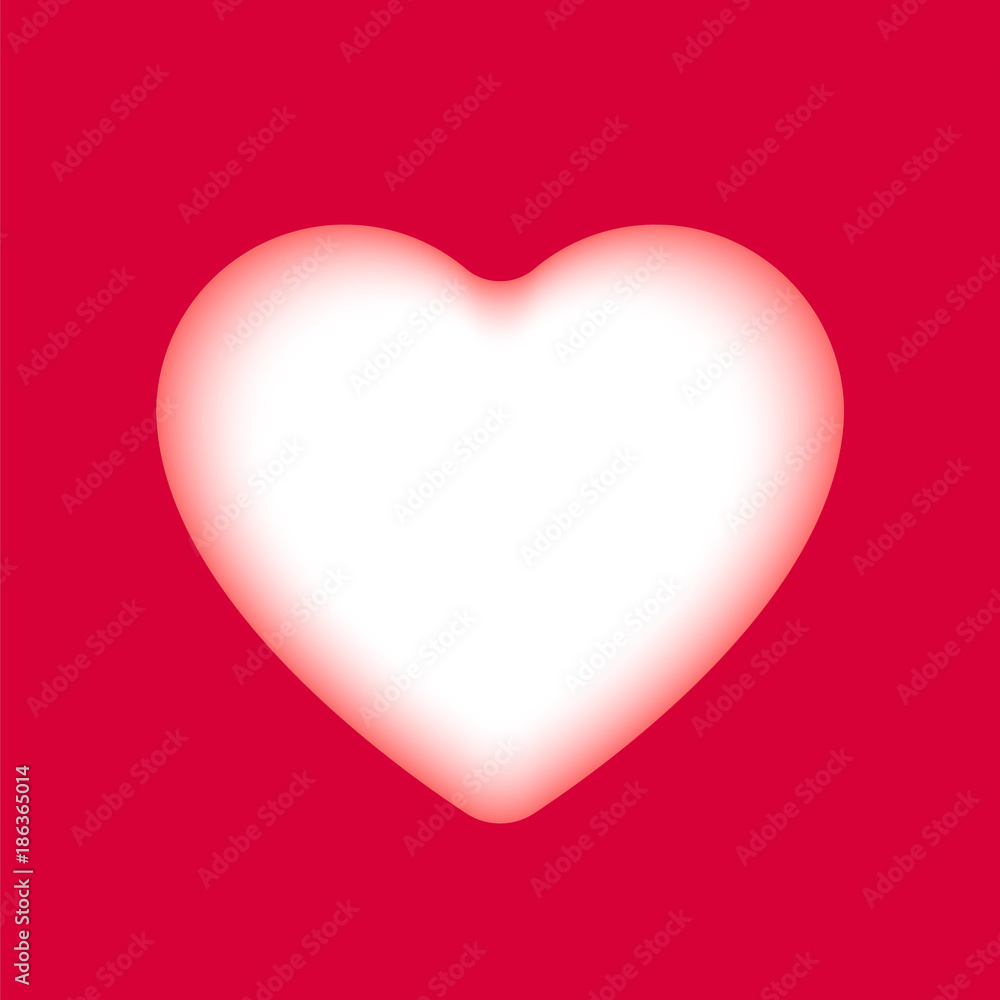 Hand-drawn paper cut red heart, vector element Hand-drawn paper cut red heart, vector element