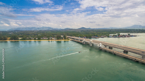 aerial photography Sarasin bridge Phuket
