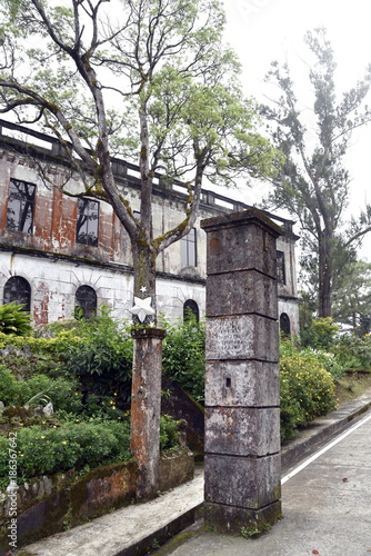 BAGUIO CITY  PHILIPPINES  DECEMBER 13  2017  The Dominican Hill Retreat House OR Diplomat Hotel  an abandoned structure and a reportedly haunted place at top Dominican Hill
