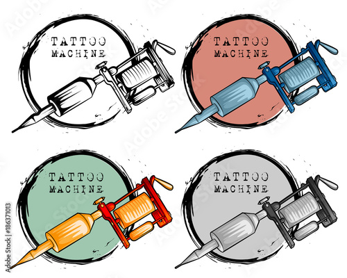 Collection of different style tattoo machine