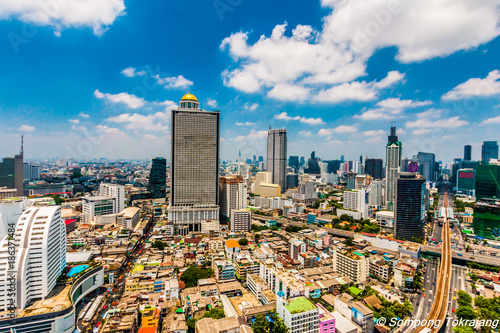 Cityscape Bangkok modern office buildings,Bangkok , Thailand