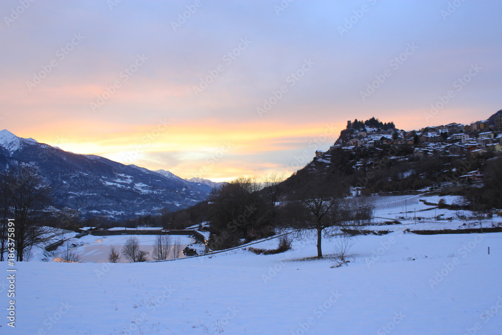 mountain sunset mountain sunset