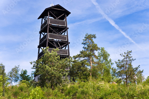 Lang watchtower from 2001 near Onen Svet village, Central Bohemian region, Czech republic photo