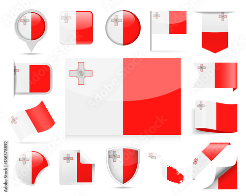 Malta Flag Vector Set