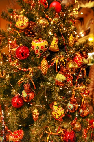 Christmas green tree decoration ball