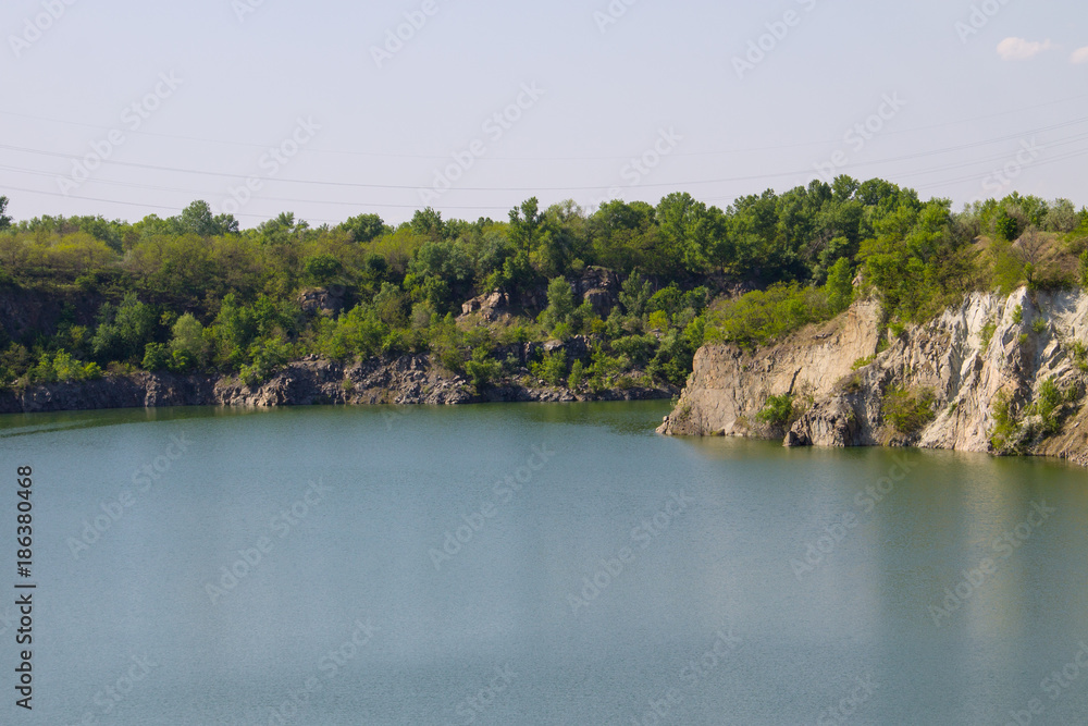 Fototapeta premium Lake at abandoned quarry