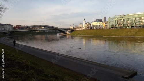 Vilnius River, Timelapse 4K photo