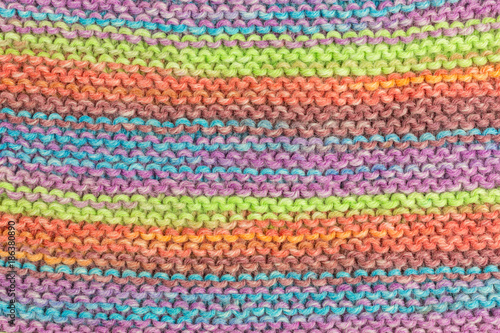 knitted fabric background with garter stitch pattern © seramoje
