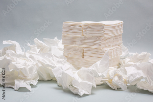 Fototapete tissue paper white isolated