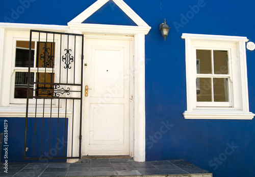 Dark Blur House White Door