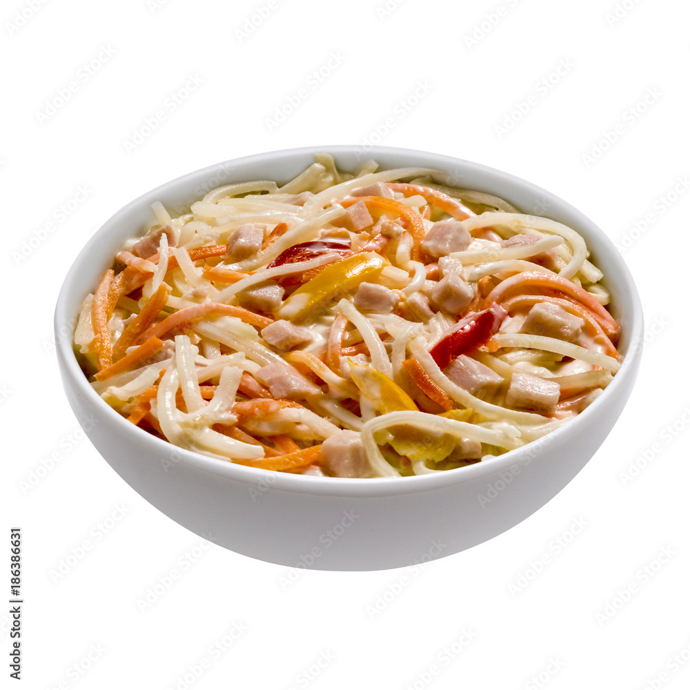 cup of capricciosa salad, with pepper and mayonnaise, isolated
cup of capricciosa salad, with pepper and mayonnaise, isolated