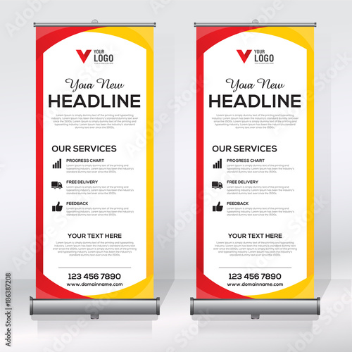 Roll up banner design template
