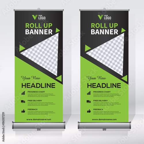 Roll up banner design template