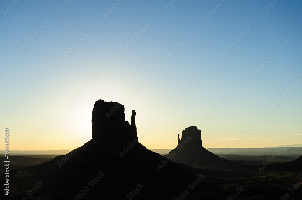 Sunrise over Monument Valley