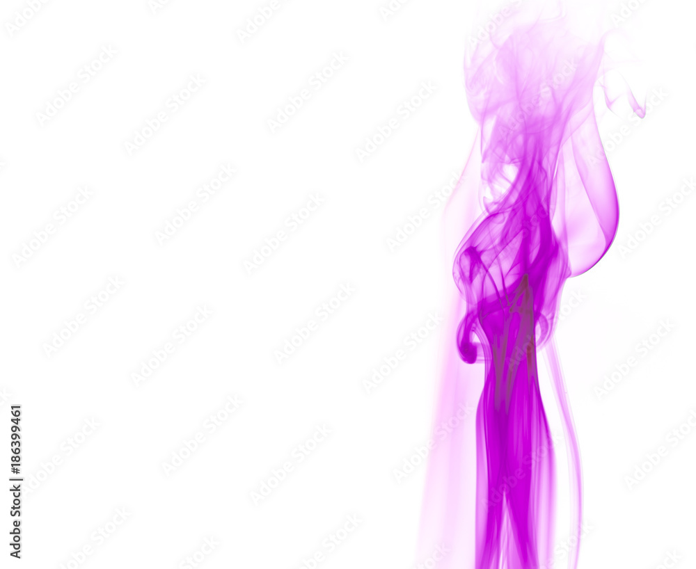 Purple smoke on white background Purple smoke on white background