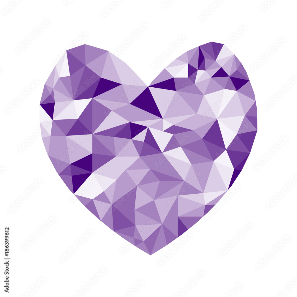 Abstract geometric Polygon heart valentine Vector illustration Abstract geometric Polygon heart valentine Vector illustration