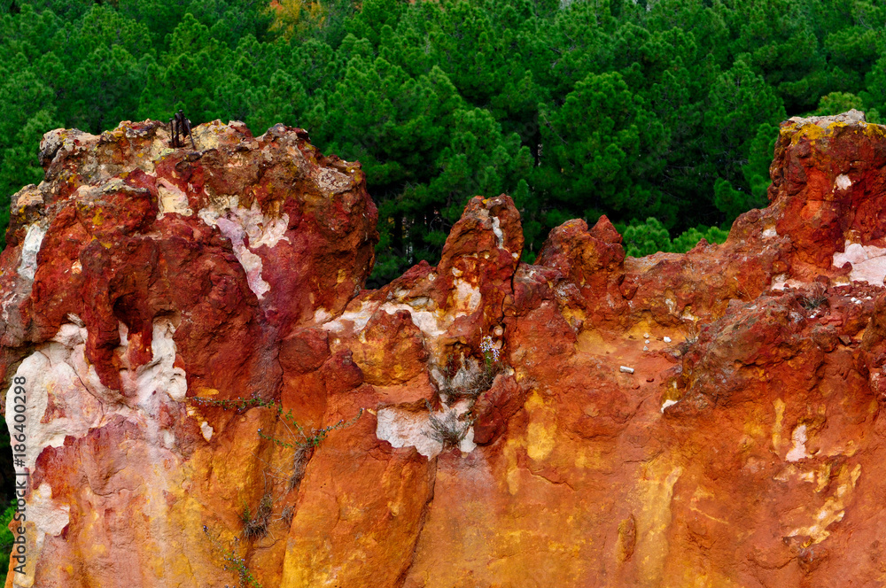 Scenic Landscape and Spectacular Stone Formations on the Ocher Trail Scenic Landscape and Spectacular Stone Formations on the Ocher Trail