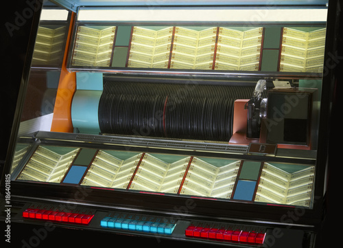 Fotografija jukebox album vinyl retro music player original seeburg sixties dance jazz class
