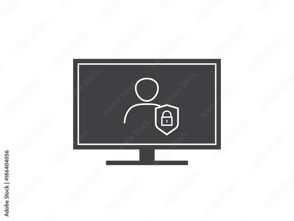 Privacy Data protection and Internet VPN shield Security Concept line icon vector Privacy Data protection and Internet VPN shield Security Concept line icon vector