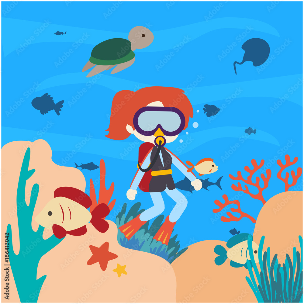 Under Water World Illustration Under Water World Illustration