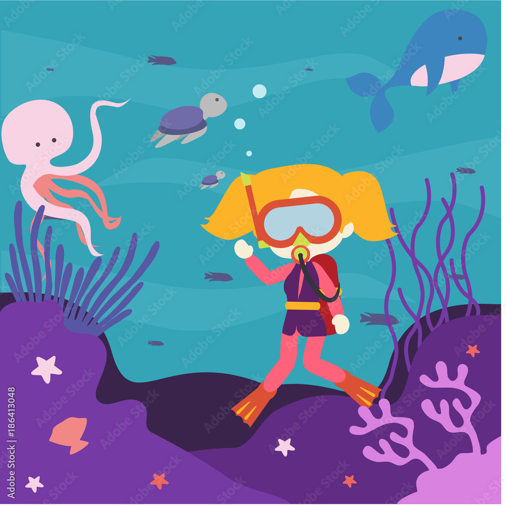 Under Water World Illustration Under Water World Illustration