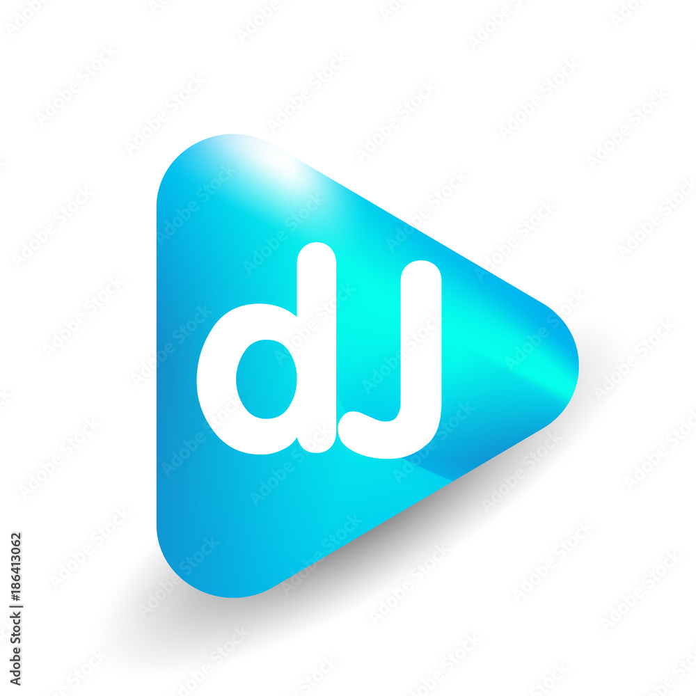 Letter DJ logo in triangle shape and colorful background, letter  combination logo design for business and company identity. Stock Vector |  Adobe Stock