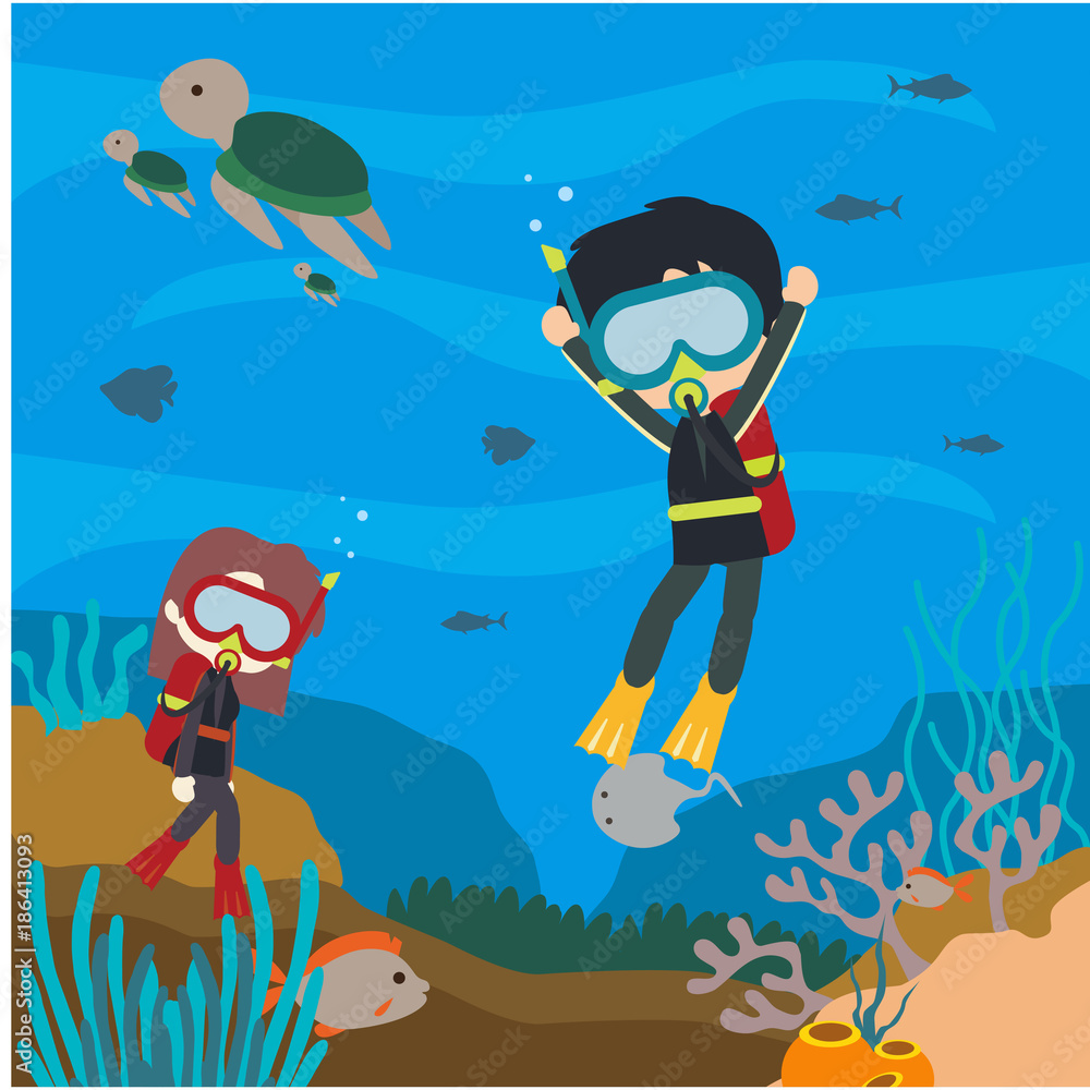 Under Water World Illustration Under Water World Illustration