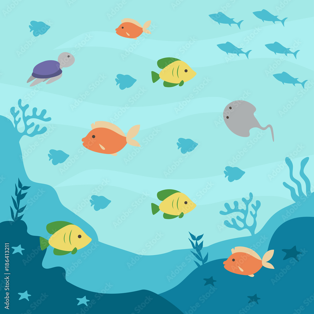 Under Water World Illustration Under Water World Illustration