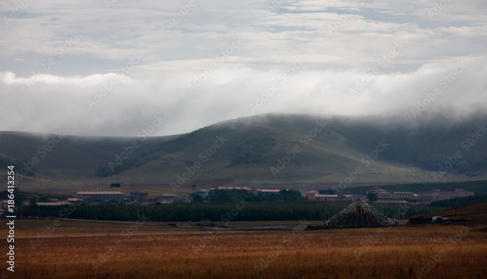 landscape of the Bashang grassland in Hebei, China