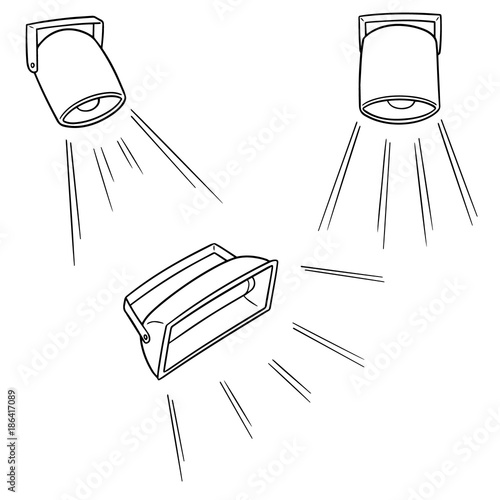 vector set of spotlight