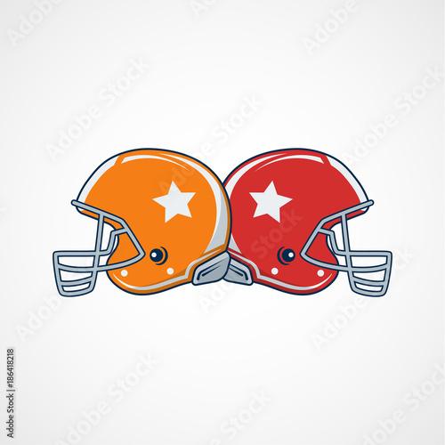 American Football Logo Template. Vector College Logos Illustration