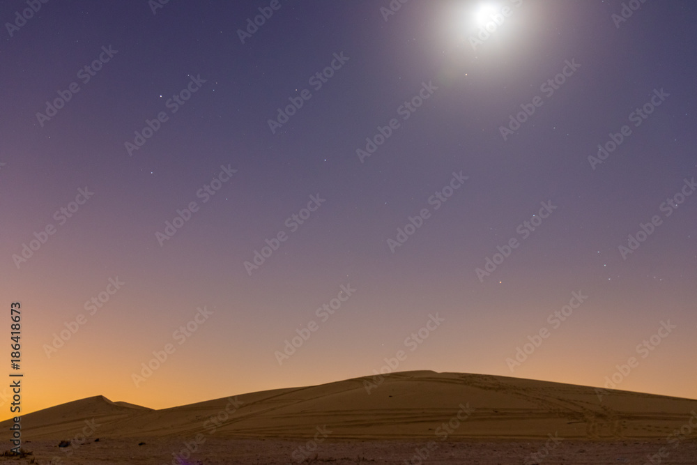 Desert Landscape by night Desert Landscape by night