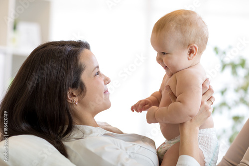Portrait of mother and baby...