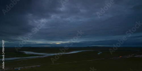 The Yellow River landscape in Donk Township, Aba , Sichuan, China