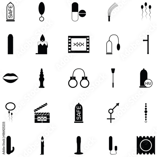 sex toy icon set