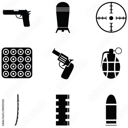 weapons icon set