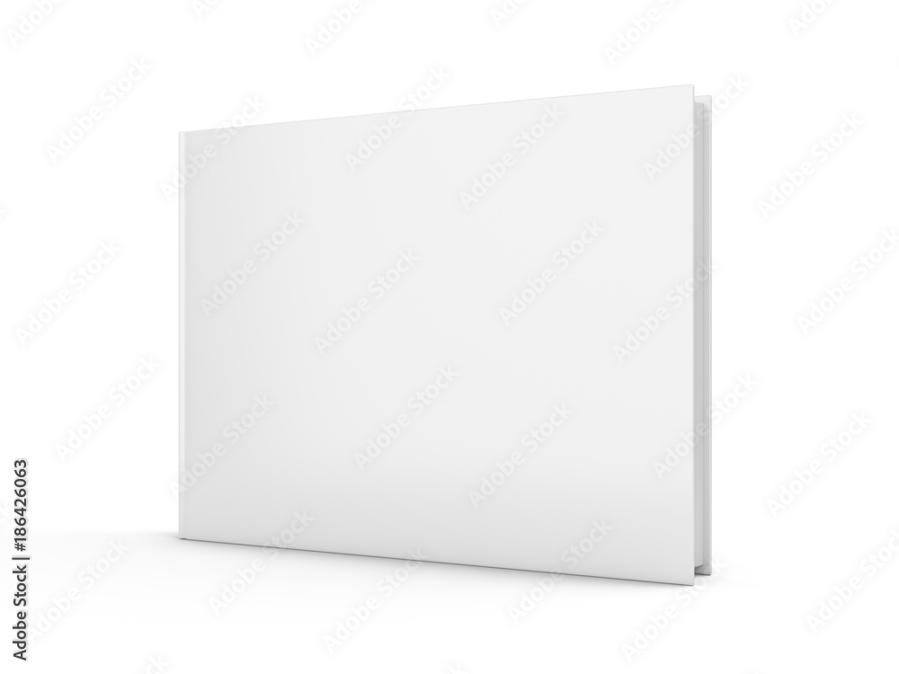 3D rendering blank book on white background 3D rendering blank book on white background