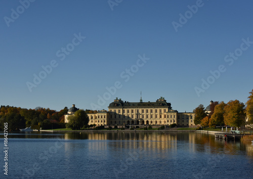 Drottningholm Royal Palace at a autumn morning