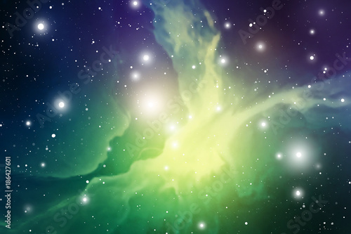 Astrology Mystic Background. Outer Space. Vector Digital Illustration of Universe. Vector Galaxy Background.