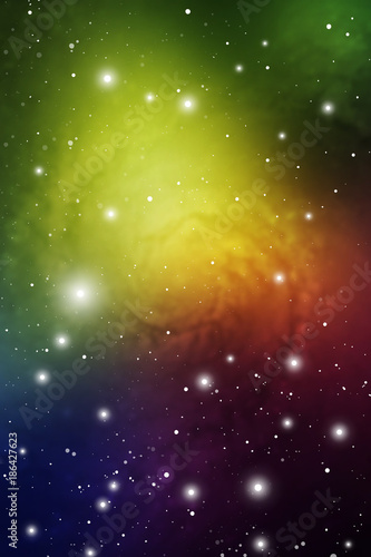 Astrology Mystic Background. Outer Space. Vector Digital Illustration of Universe. Vector Galaxy Background.