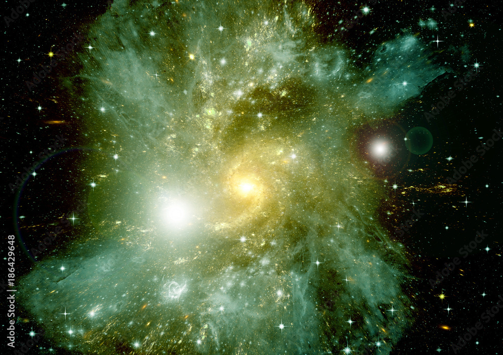 galaxy in a free space galaxy in a free space