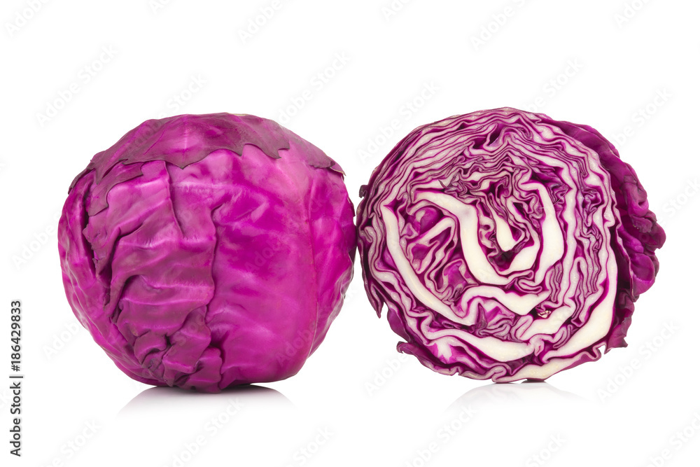 Purple Cabbage isolated on white background Purple Cabbage isolated on white background