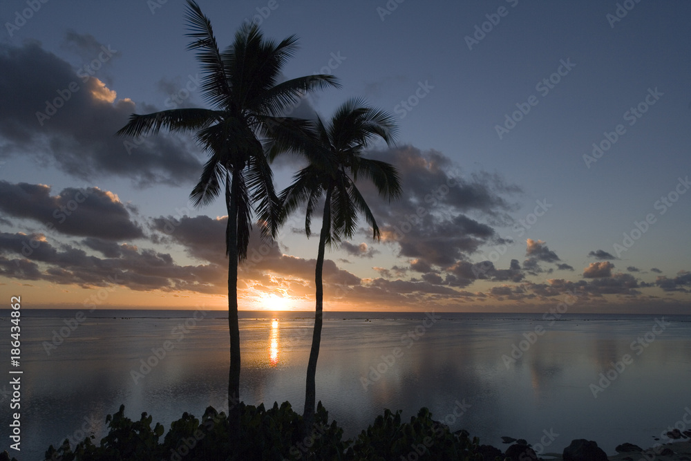 South Pacific sunset - Cook Islands - South Pacific
