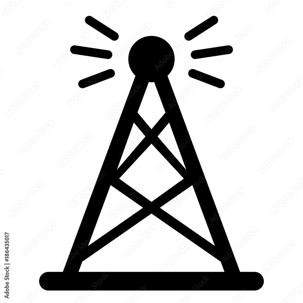 Naklejka premium broadcast icon on white background
