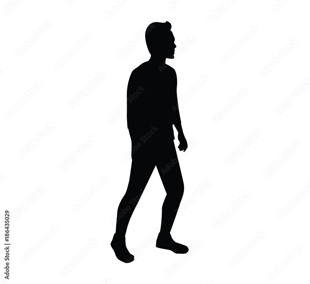 walking man silhouette design