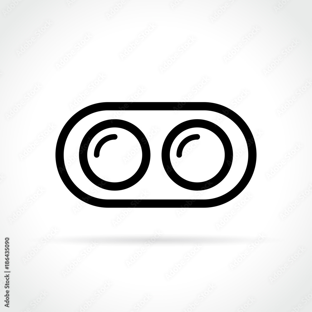 dual camera icon on white background dual camera icon on white background